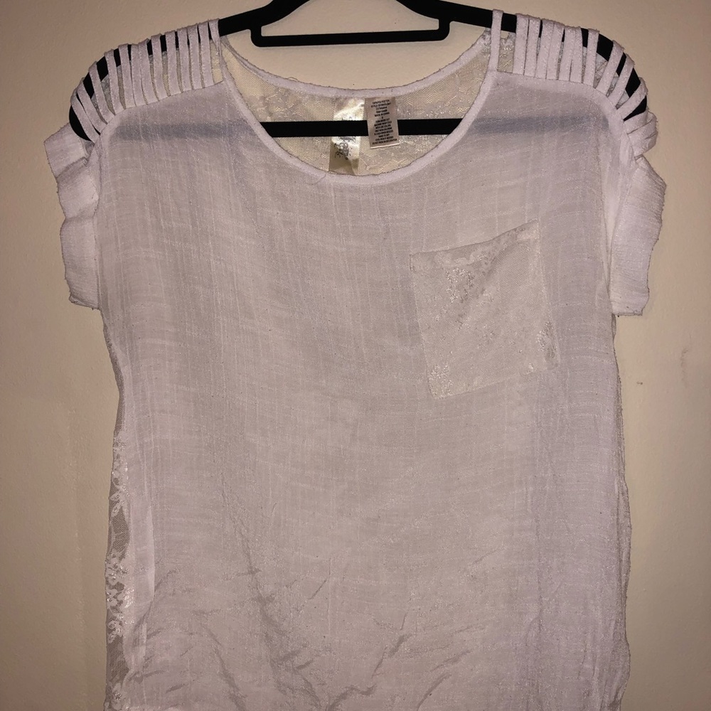 Sheer white top